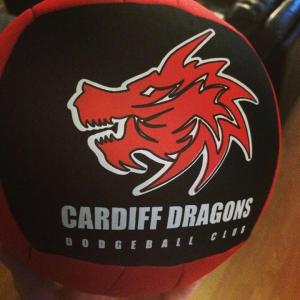 One of the custom dodgeballs bought by the Cardiff Dragons with the Community Chest grant.