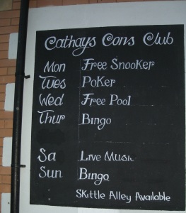 A list of the wide range of activities on offer at the club.